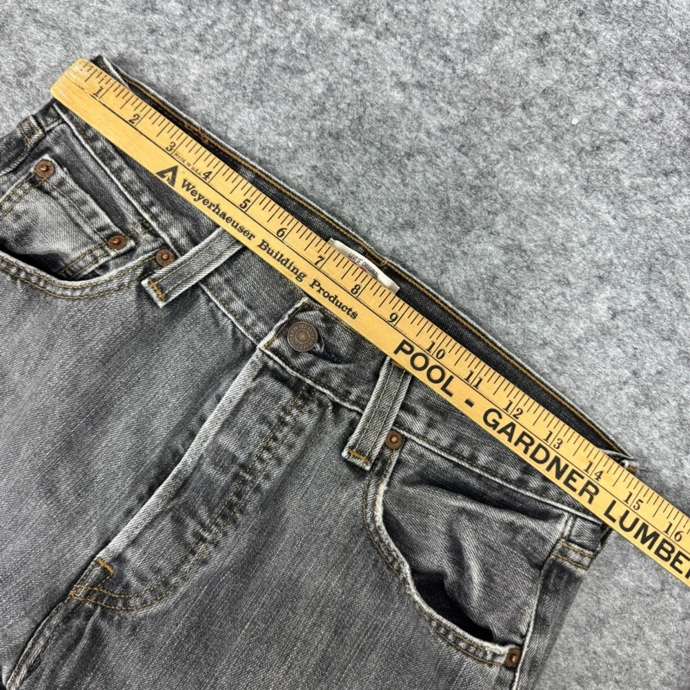 Levis 501 Mens Jeans Gray Straight Leg‎ Button Fly Denim Pants W30 L32 Y2K 2009
